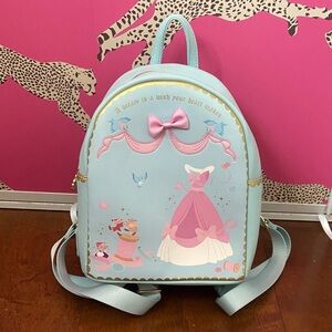 loungefly Disney Cinderella Themed Pink and Blue Backpack